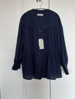 新品未使用！Audrey and John Wad ネイビー シャツブラウス