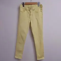 ショコラフィネローブ　スキニーパンツ　M　 黄色　 ウエストゴム