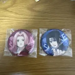 NARUTO 疾風伝 マリンルック ハート型缶バッジ＆カバーセット サスケ