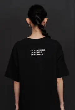 UN3D. BACK LOGO アンスリード バックロゴTシャツ　ブラック　黒のサムネイル