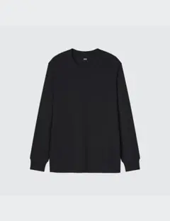 UNIQLO　ユニクロ　ソフトタッチクルーネックT 長袖　ブラック　Ｌサイズ　黒