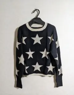 レディース星柄ニットセーター　Mサイズ