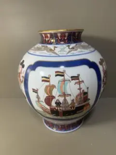 香蘭社　希少な南蛮船&南蛮渡来人　陶器プレート 香蘭社 希少な南蛮船&南蛮渡来人 陶器プレート