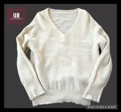 URBAN RESEARCH ウール混 Vネックニット セーター アイボリー