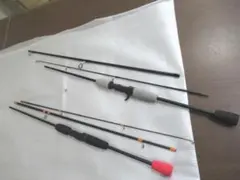 ３ピース　釣り竿　２本セット　全長約２００㎝　/ベイト　スピニング？　詳細不明のサムネイル