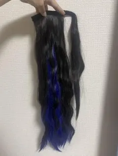 ポニーテールウィッグ　インナーカラー　ブルー　ブラックのサムネイル
