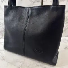 CARVEN カルヴェン 本革 レザー セミショルダー トートバッグ 黒のサムネイル