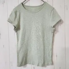 ​【アメリカンイーグル】美シルエット リブカットソー M セージグリーン 春夏◎