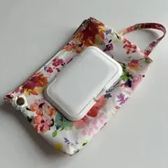 フラワープリントポーチ ウェットティッシュケース付き Francfranc