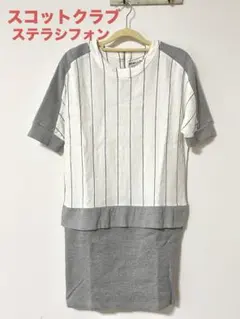 スコットクラブ　ワンピース　STELLA CIFFON チュニック　麻　綿美品のサムネイル