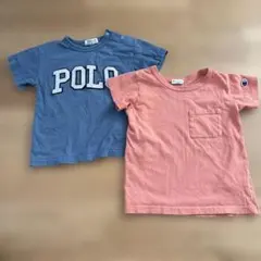 は*️様 POLO Champion オレンジ Tシャツ 100サイズ 2枚セッ