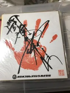 燃える闘魂 アントニオ猪木 直筆サイン色紙（闘魂入り） - メルカリ