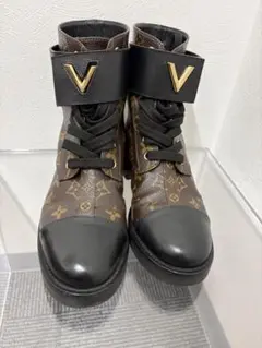 Louis Vuitton レースアップブーツ ブラウン/ブラック39 2026年最新】LOUIS VUITTON レディース ブーツの人気アイテム - メルカリ