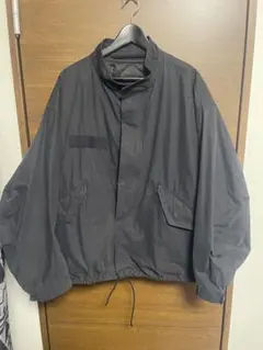 ブラック ミリタリージャケット オーバーサイズ