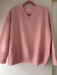 Monologue ピンク Vネック セーター