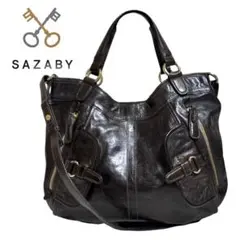 Sazaby サザビー2way レザートートバッグ/ショルダーバッグ