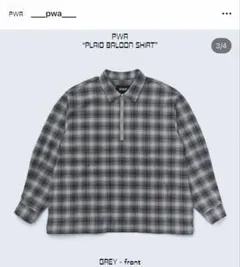PWA PLAID BALOON SHIRT【Mサイズ】オンブレチェック