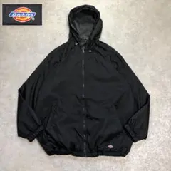 90s ディッキーズ ダイヤリップストップ フリースジャケット 黒 テック