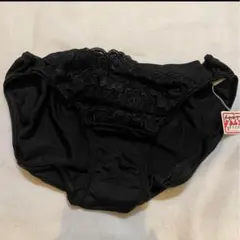 ブラック花柄レースショーツ