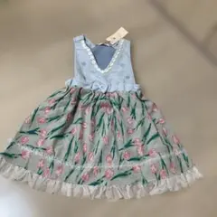 Souris 花柄刺繍　ワンピース 110 クーラクール　メゾピアノ　新品未使用