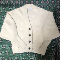 アダムエロペ　ラクーン混　ニットカーディガン