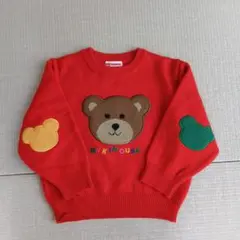 【希少♪】オールドミキハウス 赤いクマのニットセーター 100㎝