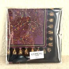 【新品】LOREAL PARIS 紫色と黒のハンカチ