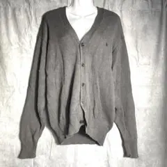 Polo Ralph Lauren グレー Vネックカーディガン 90s