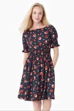 H*a様 美品ケイトスペード ニューヨークウィムジーフローラル　パフスリーブ　ブ