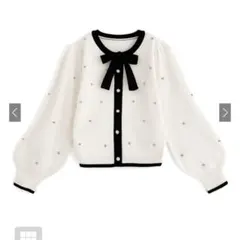 【GRL】リボンタイビジューニットトップス（tt009）