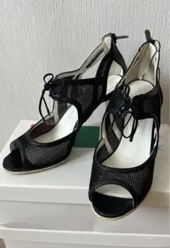 銀座かねまつ メッシュサンダル パンプス