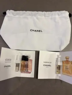 CHANELの香水の試供品4種、袋付き