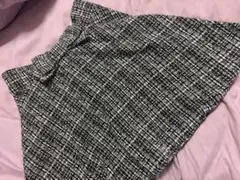 INGNI イング フレアスカート ブラックホワイト ツイード