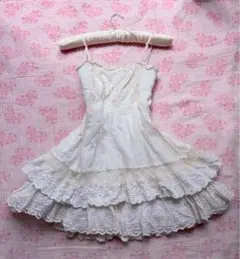 2000sリズリサlizlisa花柄レースリボンワンピース当時品himecaji