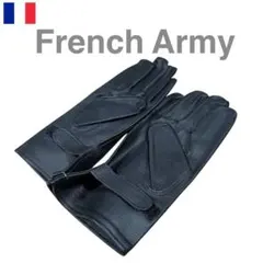 87s FRENCH ARMY デッドストック レザーグローブ フランス製 黒