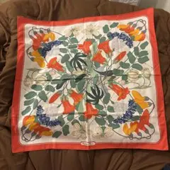 【HERMES】　花柄　コットンスカーフのサムネイル