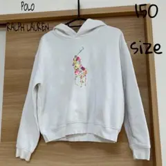 ポロラルフローレン　ビックポニー　花柄　パーカー　裏起毛　150