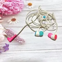 【即購入可】オーディオテクニカ　有線イヤホン　ジャンク品　ピンク　ブルー