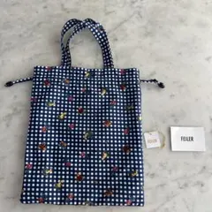 学校フェイラー ハイジ 手付き 巾着 バッグ フェイラー チェック　中古