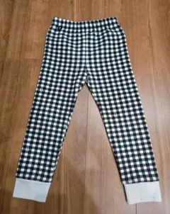 チェック柄裏起毛長ズボン