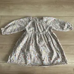 花柄　ワンピース 長袖　プティマイン　90