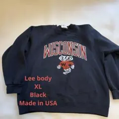 希少サイズ！ Lee/ Wisconsin スウェット USA製 XL/ブラックのサムネイル