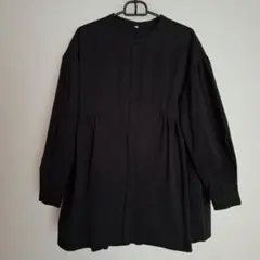 値下げ☆美品☆coca☆長袖 ギャザーブラウス ブラック Mサイズ
