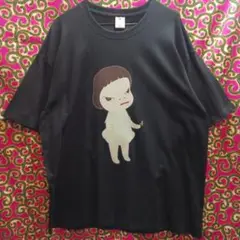 奈良美智 キャラクター プリント Tシャツ 黒