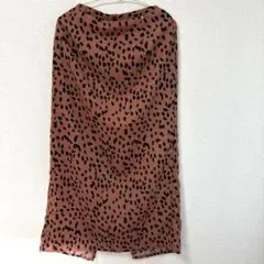 GRL グレイル　ロング　タイトスカート　パンサー柄　茶色　Sサイズ