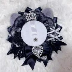 ロゼット 痛ロゼット 缶バッジ 痛バック 推し活 韓国 グレー 灰色 黒