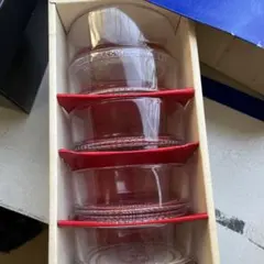 透明ガラス食品保存容器5個セット