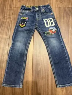 DOUBLE-B 刺繍パッチ付きデニムパンツ