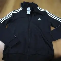 adidas ジップアップパーカー 黒 160cm