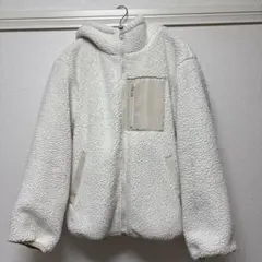 【最終値下げ】Ray Cassin ホワイトフリースジャケット フード付き